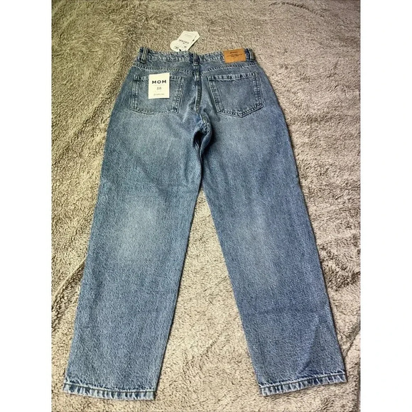 Stradivarius Mom Petite Jeans High Rise Button Fly Vintage Women's US 6 New - Picture 15 of 16